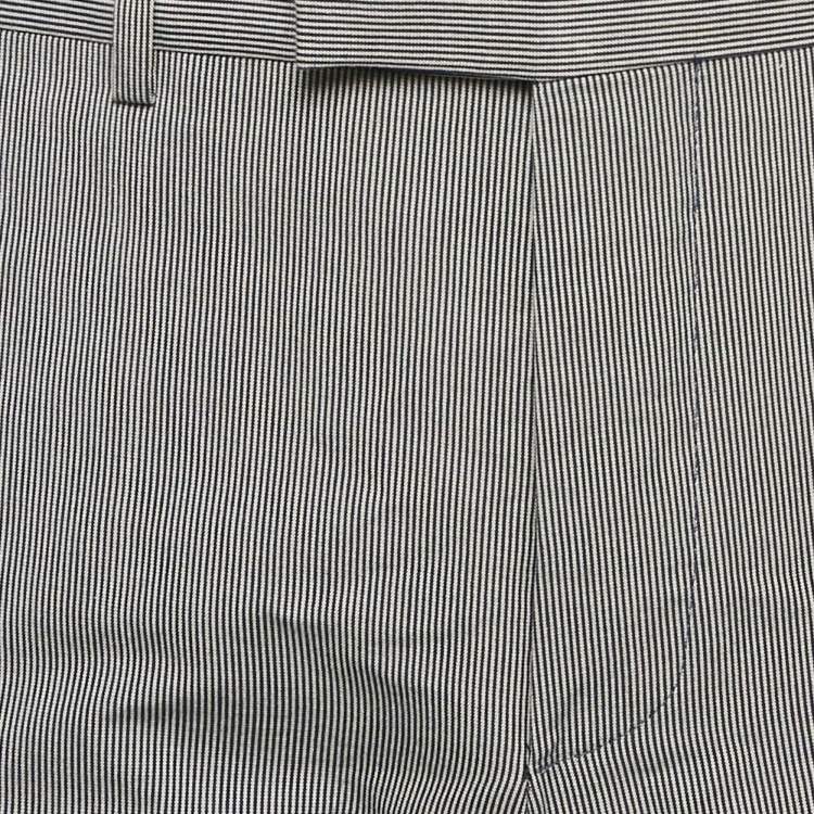 Pre Owned Gucci Blue Striped Cotton Formal Trousers M