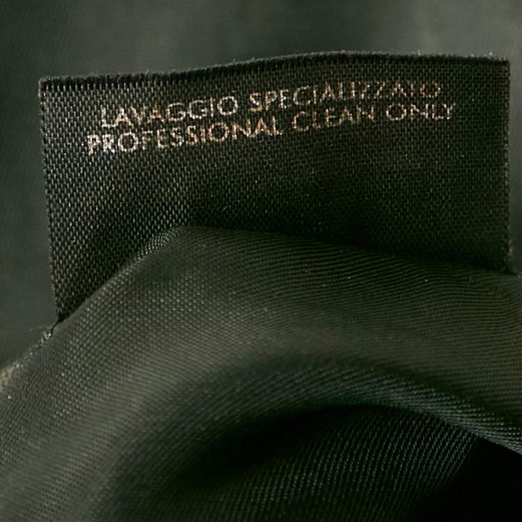 Pre Owned Gucci Black Leather Single Breasted Blazer L