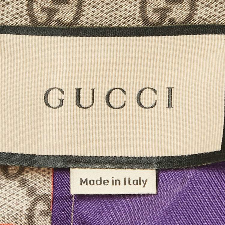 Pre Owned Gucci Multicolor Geometric GG Print Button Front Bowling Zaidf Shirt S