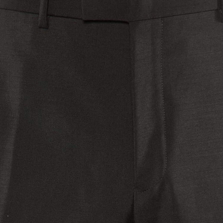 Pre Owned Gucci Black Mohair & Wool Tailored Pants S/Waist 34"