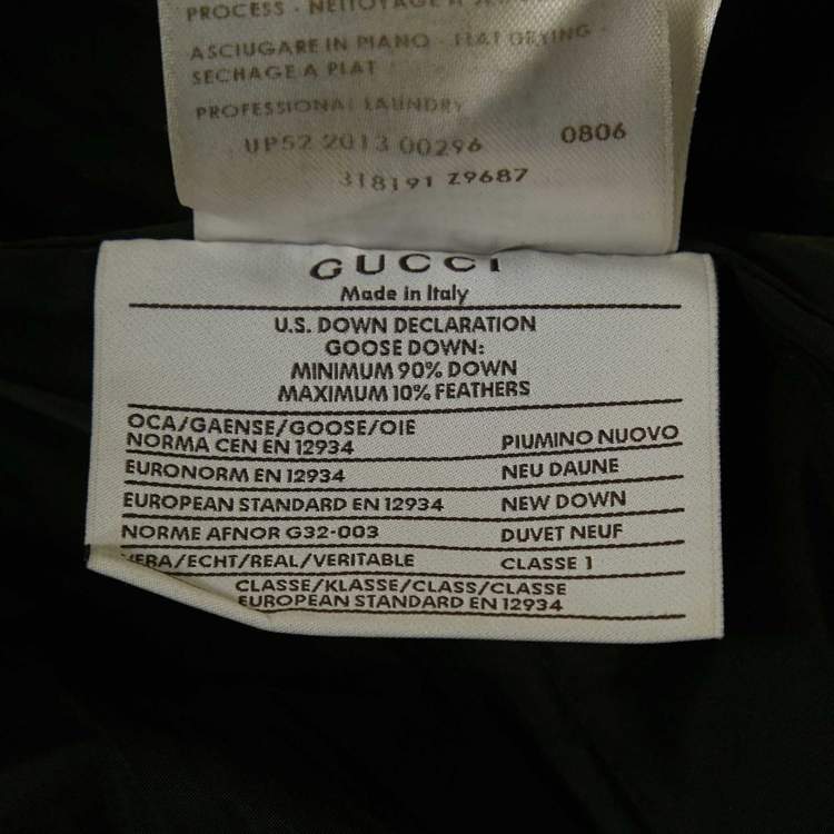 Pre Owned Gucci Black Quilted Puffer Jacket M