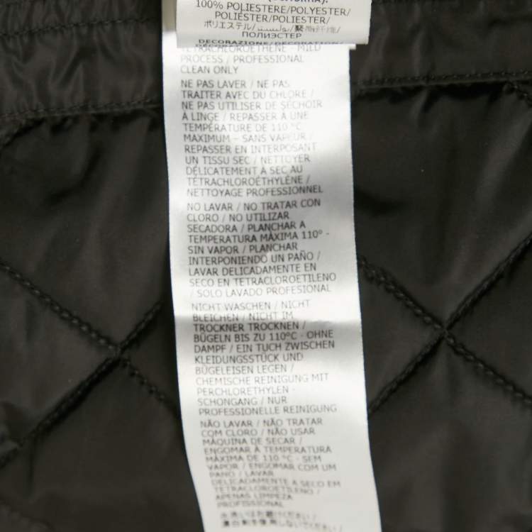 Pre Owned Gucci Multicolor GG Nylon and Satin Web Accent Zip Front Hooded Jacket S