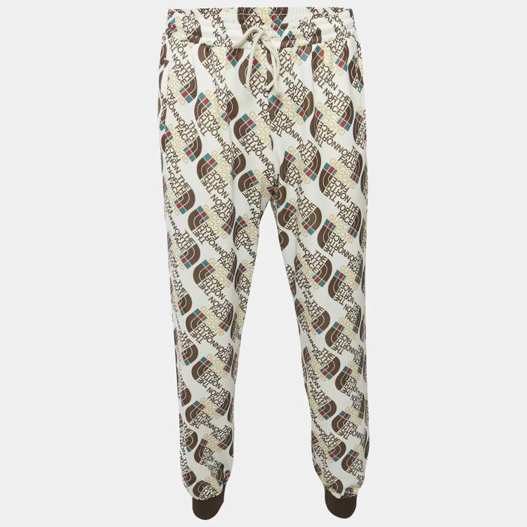 Pre Owned Gucci x The North Face Logo Trim Jersey Track Pants M