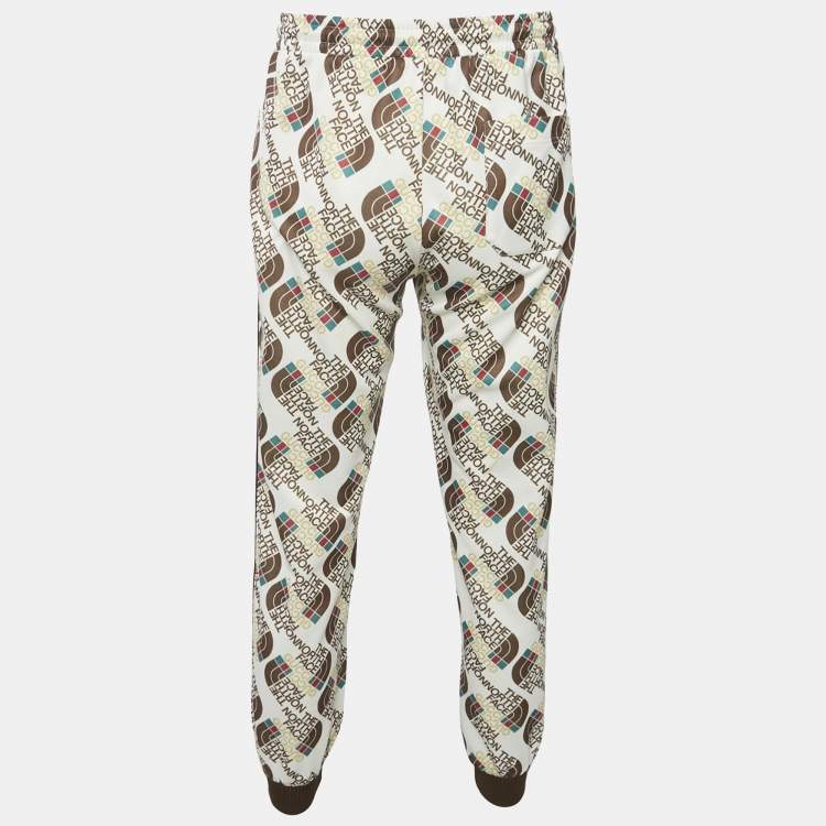 Pre Owned Gucci x The North Face Logo Trim Jersey Track Pants M