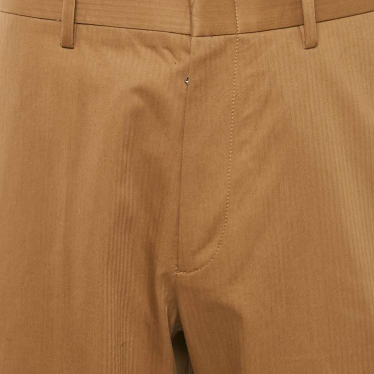 Pre Owned Gucci Brown Cotton Wide-Leg Trousers M