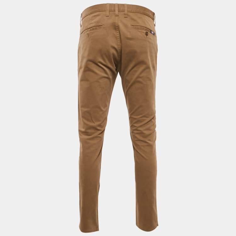 Pre Owned Gucci Brown Cotton Short Chino Trousers  M