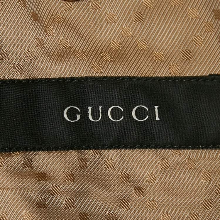 Pre Owned Gucci Beige Cotton Regular Fit Suit L