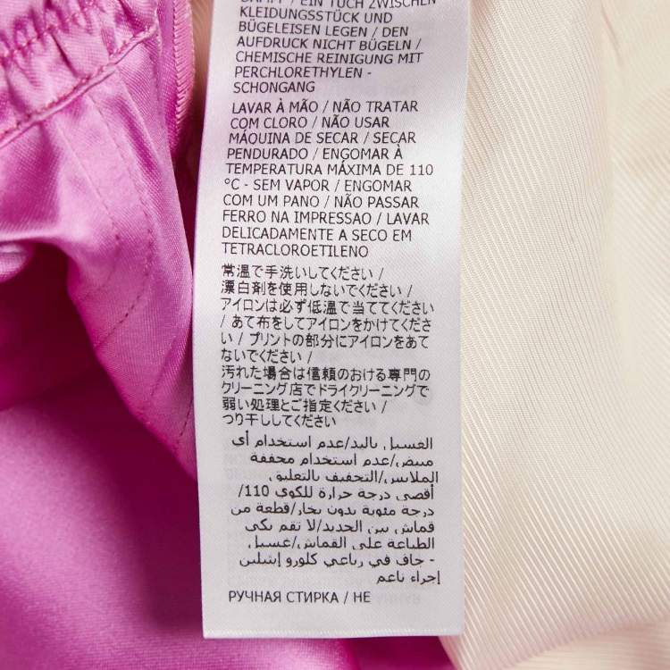 Pre Owned Gucci x Adidas Pink Satin Drawstring Shorts XL