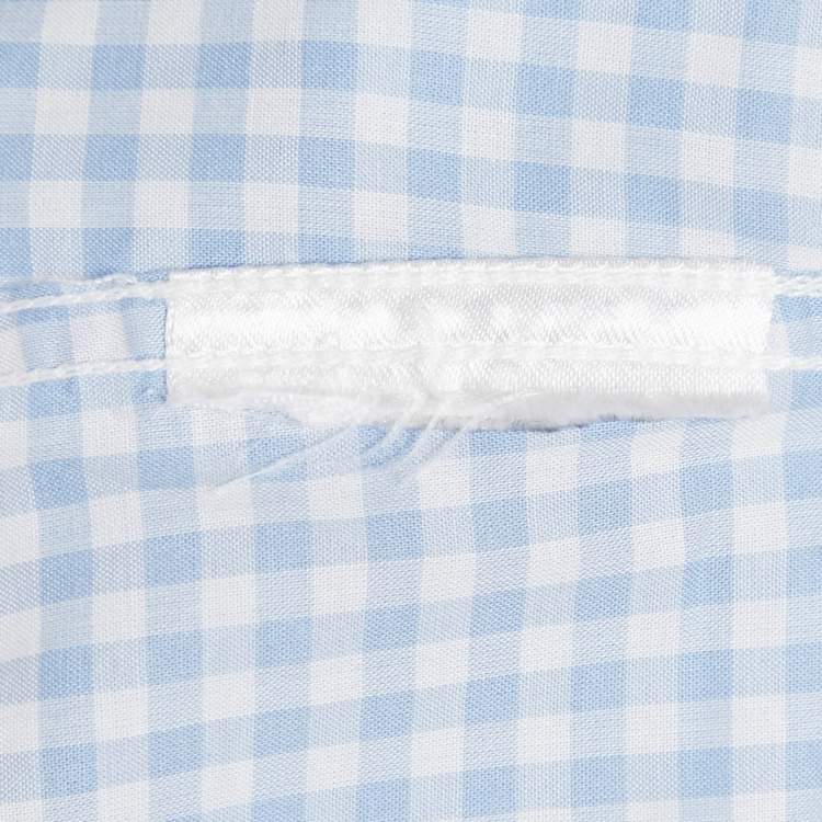 Pre Owned Gucci Blue Checks Cotton Long Sleeve Shirt L