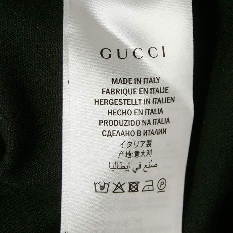Pre Owned Gucci Black Web Accent Technical Jersey Track Jacket L