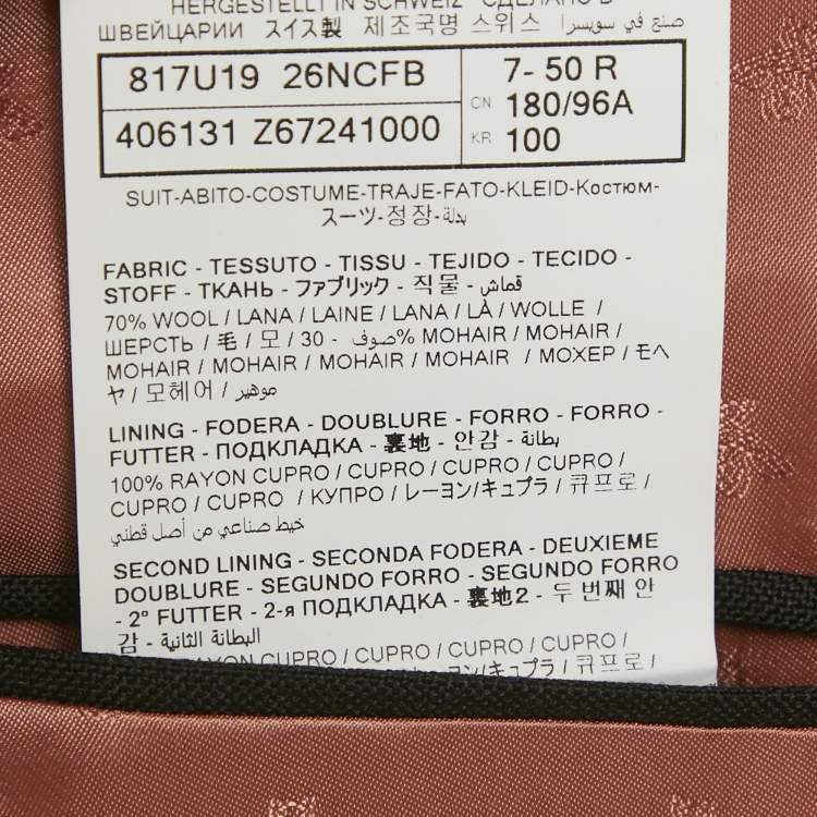 Pre Owned Gucci Black Wool Single Breasted Blazer L