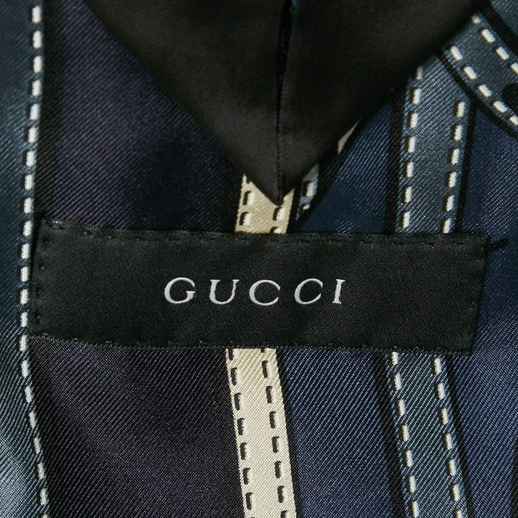Pre Owned Gucci Black Gabardine Regular Fit Blazer M