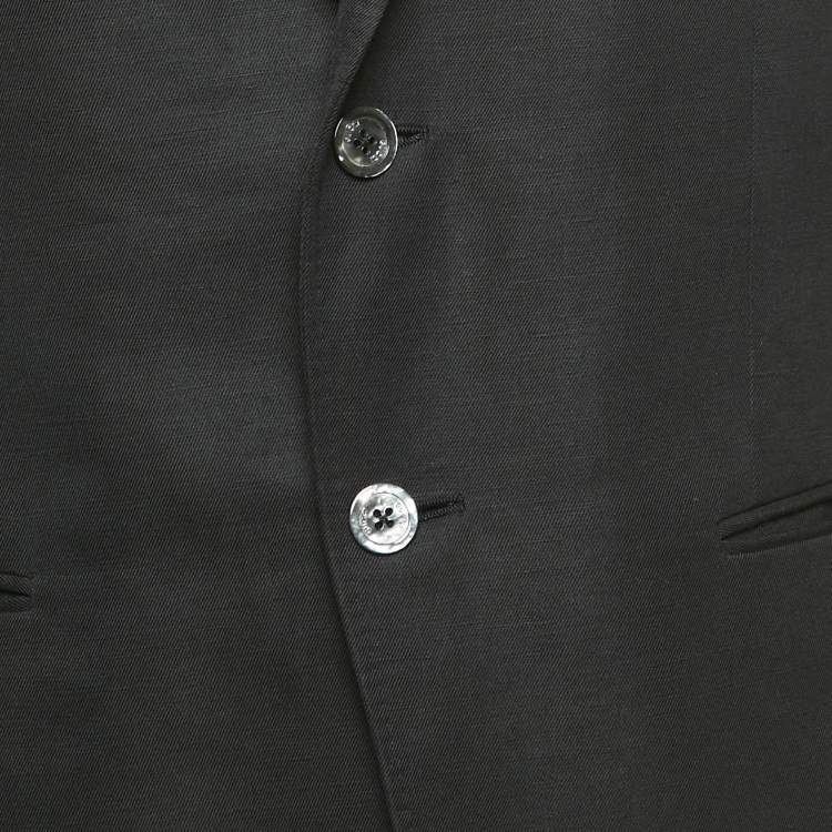 Pre Owned Gucci Black Gabardine Regular Fit Blazer M
