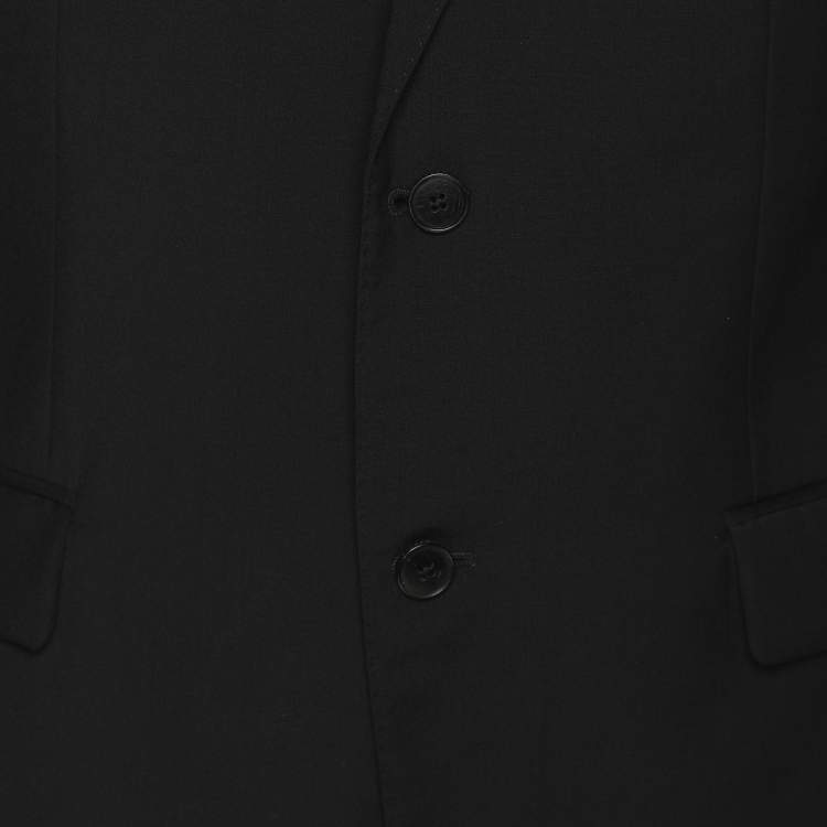 Pre Owned Gucci Black Wool Suit Set L