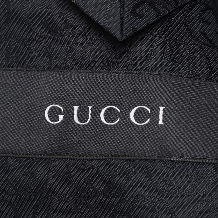 Pre Owned Gucci Black Wool Suit Set L