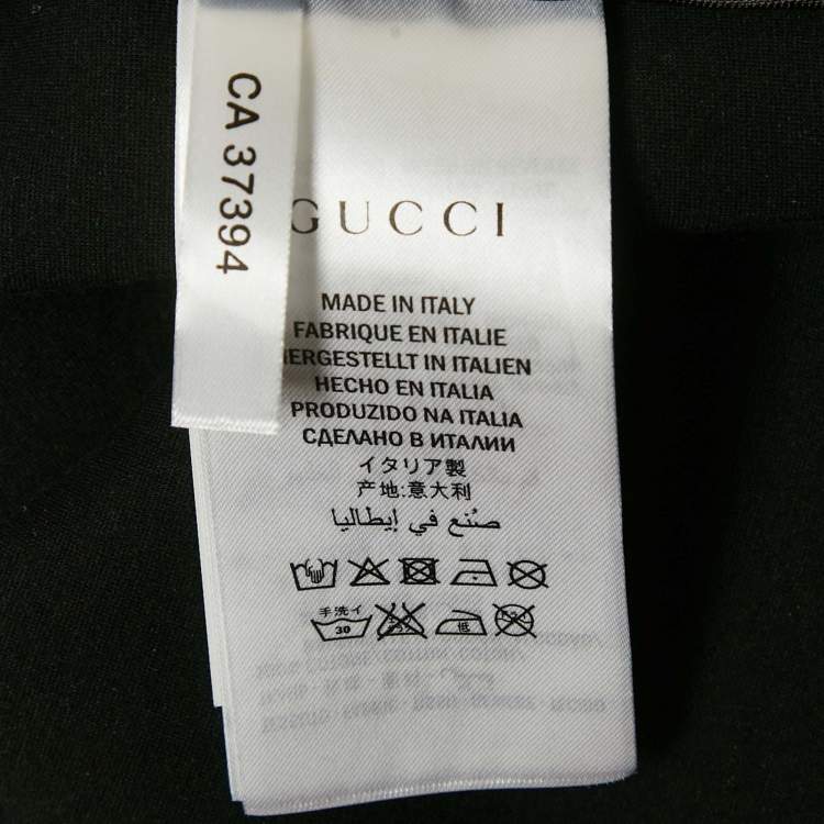 Pre Owned Gucci Navy Blue Cotton Long Sleeve Sweatshirt L