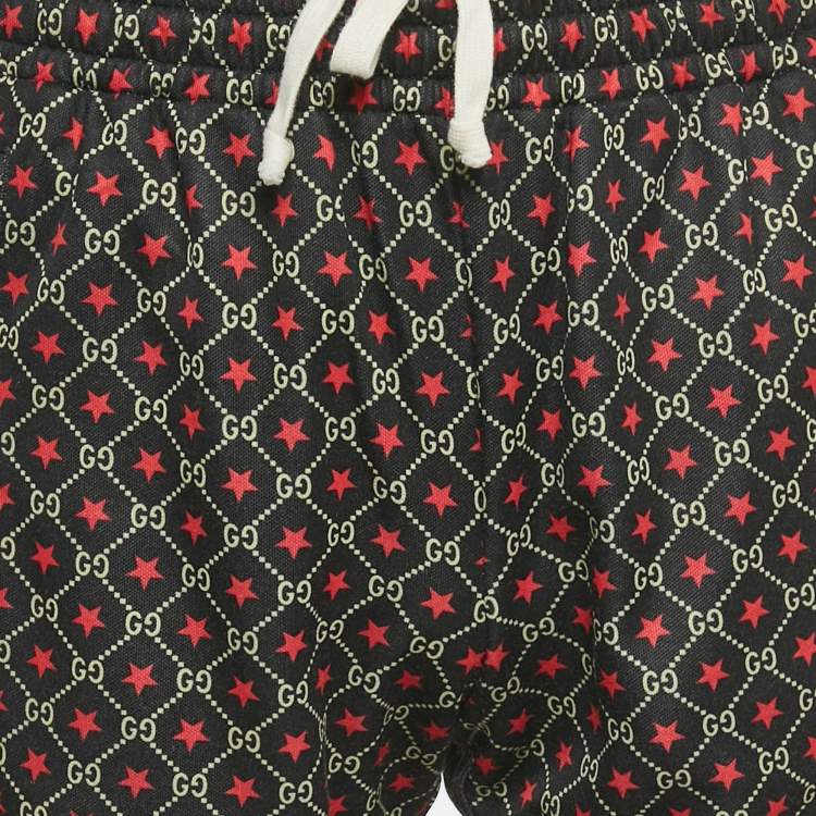 Pre Owned Gucci Multicolor GG Print Jersey Web Stripe Detail Track Pants  S