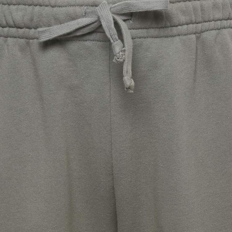 Pre Owned Gucci Grey GG Side Stripe Cotton Joggers S
