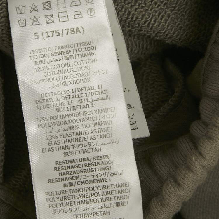 Pre Owned Gucci Grey GG Side Stripe Cotton Joggers S