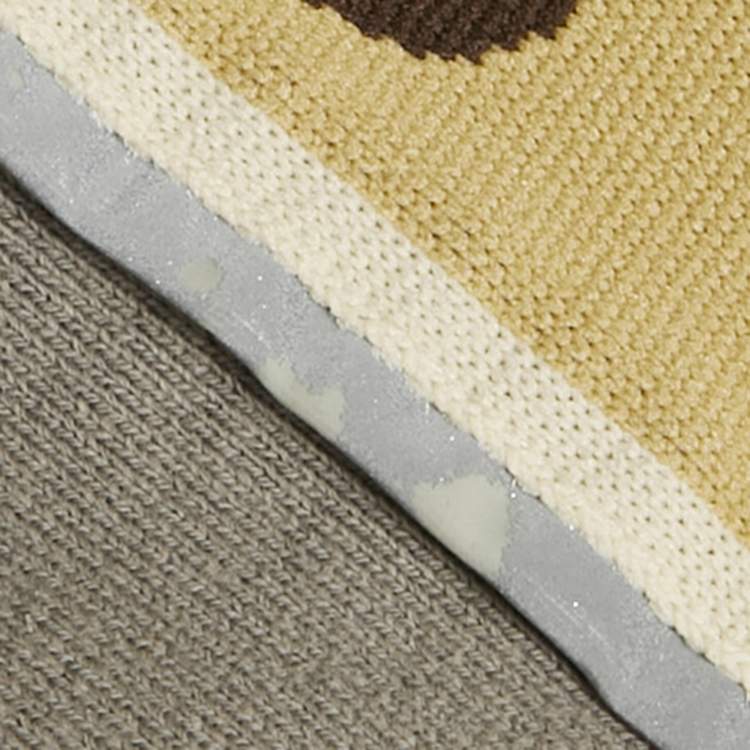 Pre Owned Gucci Grey GG Band Trim Cotton Hoodie L