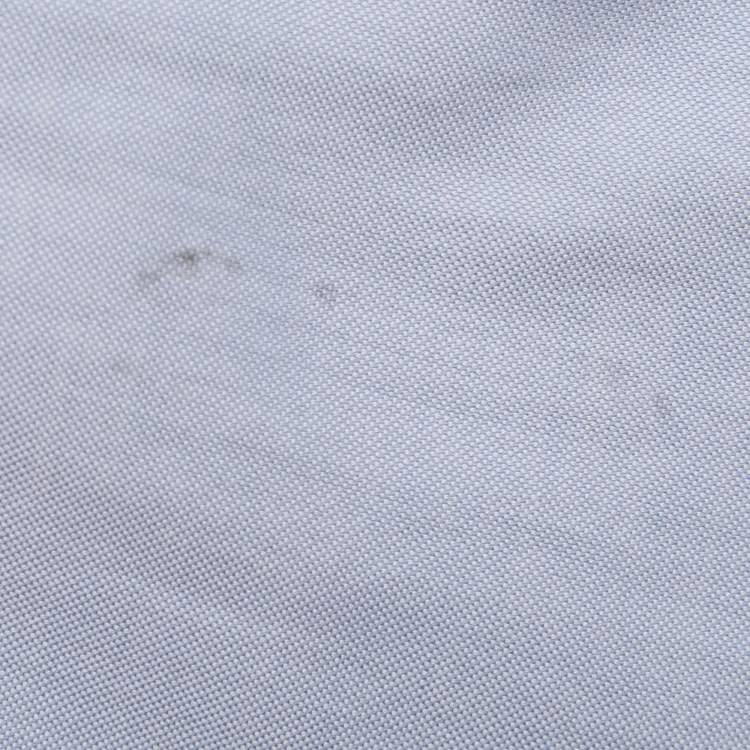 Pre Owned Gucci Blue Snake Embroidered Collar Cotton Duke Shirt M