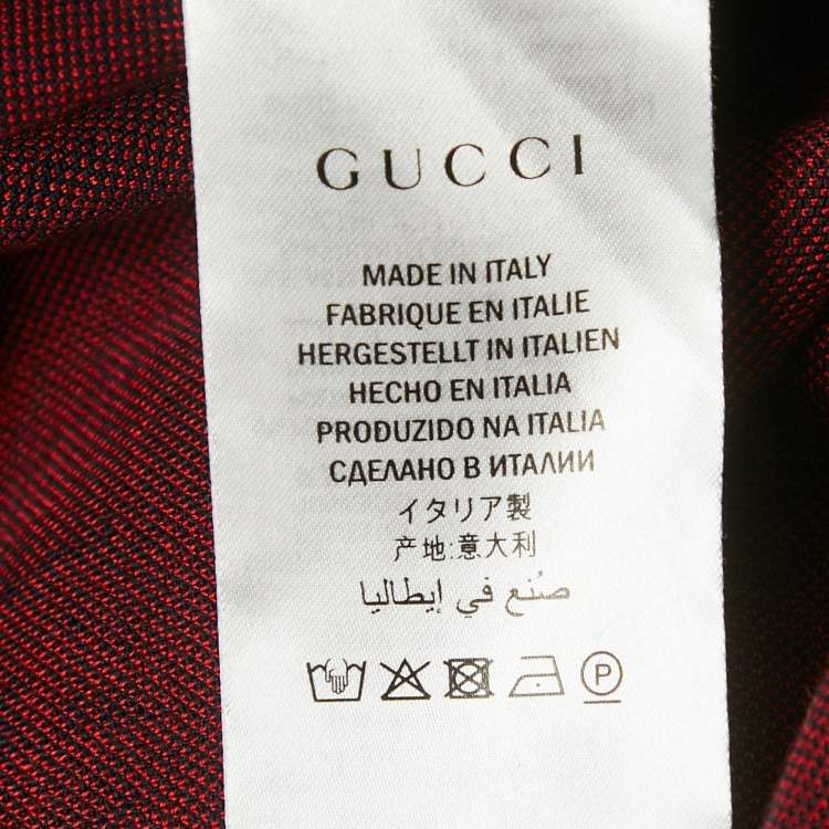 Pre Owned Gucci Navy Blue GG Jacquard Cotton Knit Zip-Up Jacket XL