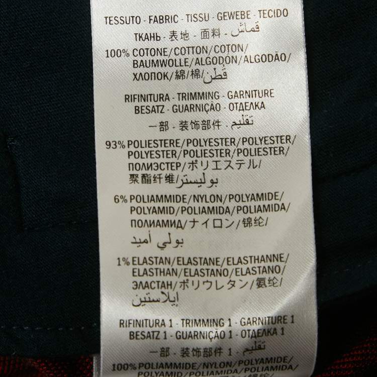 Pre Owned Gucci Navy Blue GG Jacquard Cotton Knit Zip-Up Jacket XL