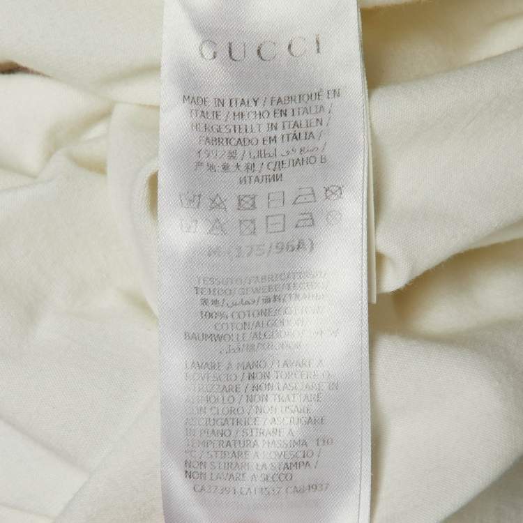 مملوكة مسبقًا Gucci White Original Logo Print Cotton Oversize T-Shirt M