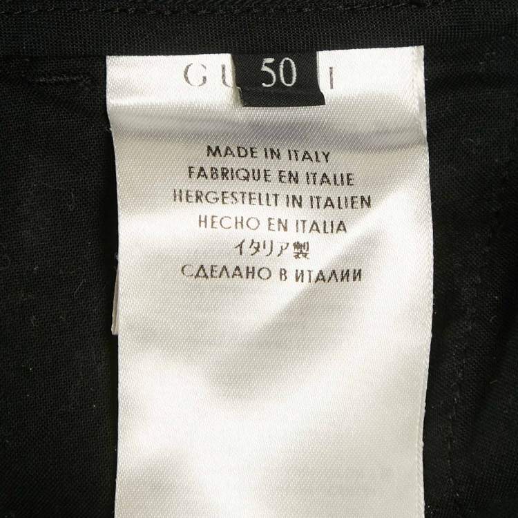 Pre Owned Gucci Navy Blue Cotton Formal Trousers  L