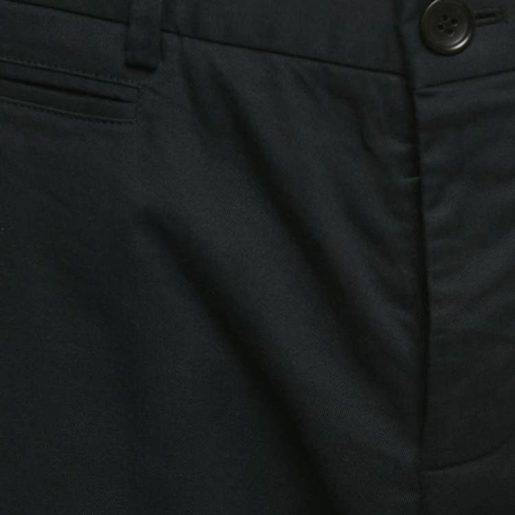 Pre Owned Gucci Navy Blue Cotton Formal Trousers  L