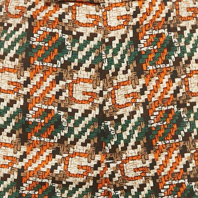 Pre Owned Gucci Multicolor Patterned Cotton Trousers M