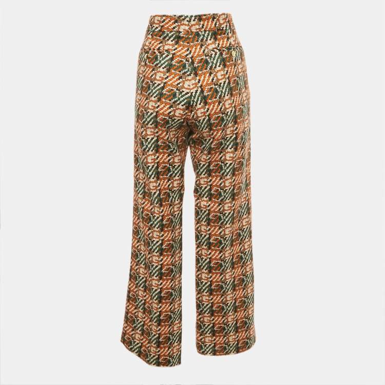 Pre Owned Gucci Multicolor Patterned Cotton Trousers M