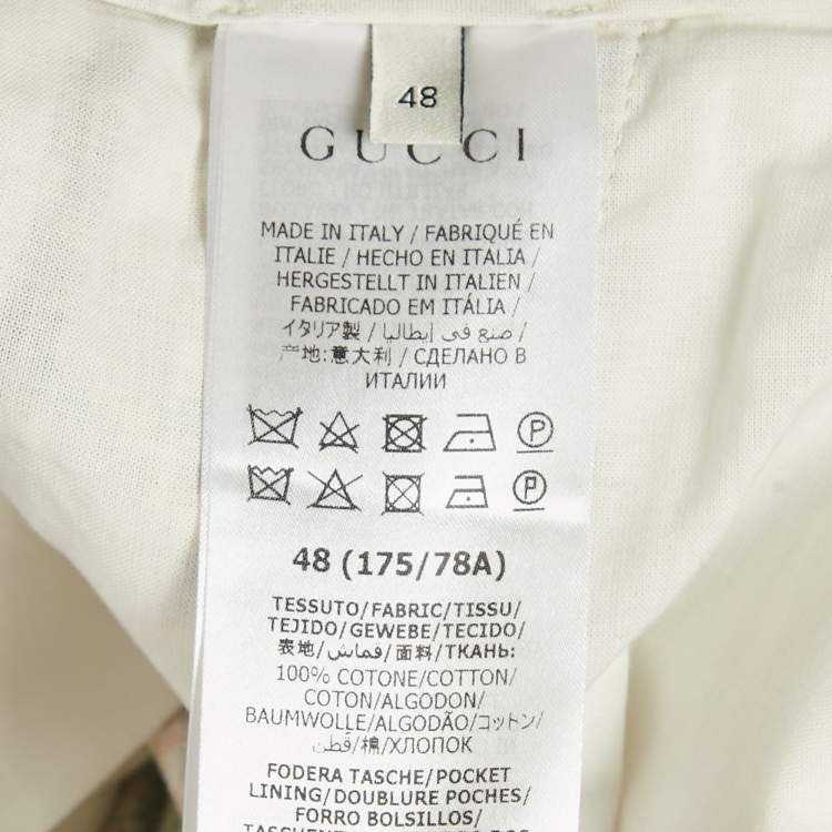 Pre Owned Gucci Multicolor Patterned Cotton Trousers M