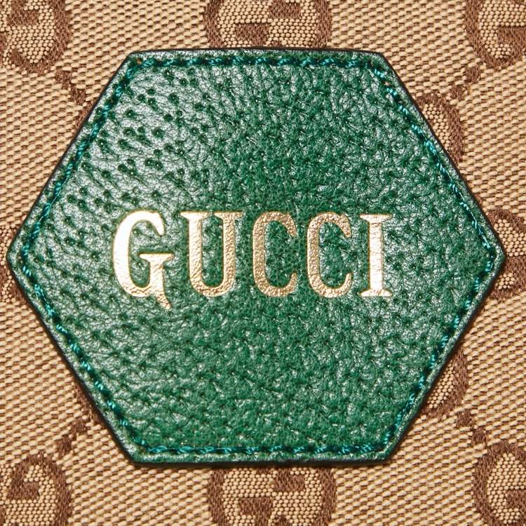 Pre Owned Gucci Brown GG Jacquard Canvas and Leather Jacket L