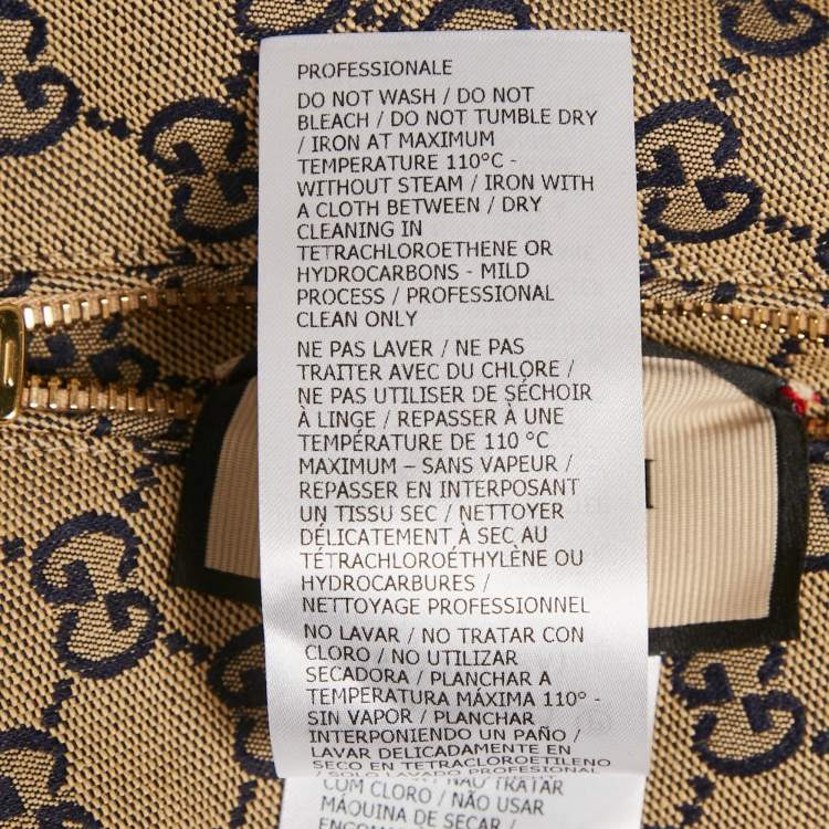 Pre Owned Gucci Blue/Beige SS Canvas and Synthetic Reversible Jacket S