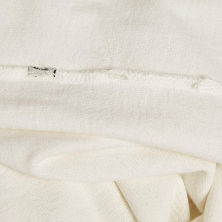 مملوكة مسبقًا Gucci White Cotton Deer& GG Patch T-Shirt M