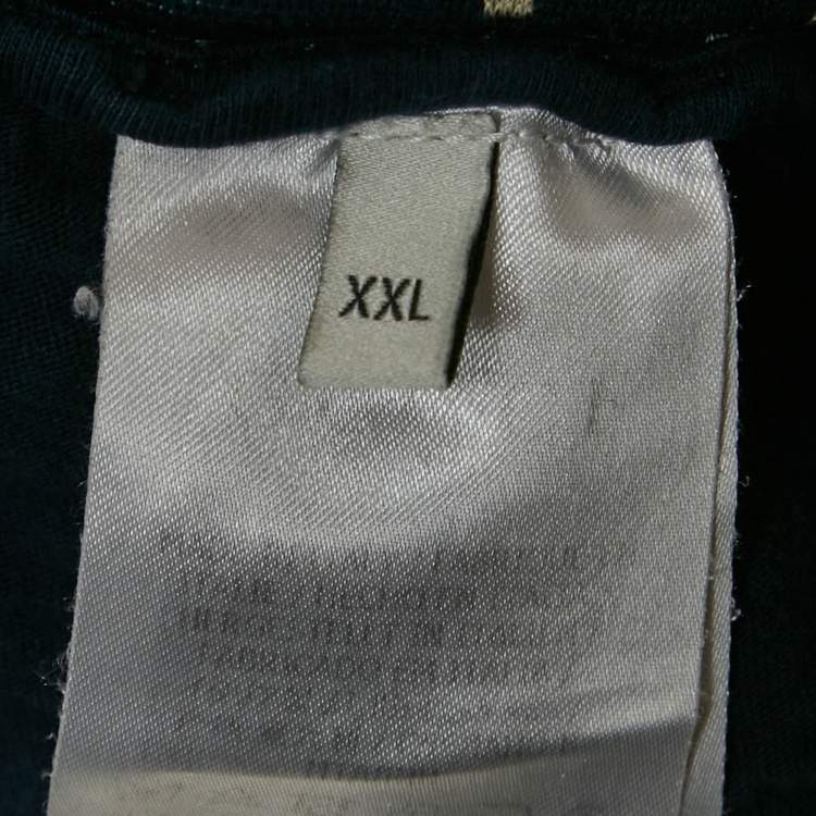 Pre Owned Gucci Navy Blue GG Jacquard Cotton Web Striped Shorts XXL 