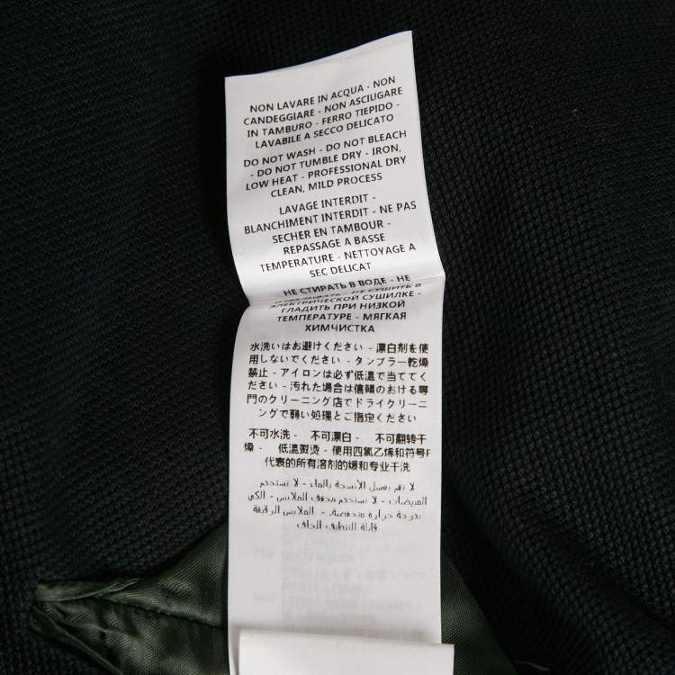 Pre Owned Gucci Blue Rib Collar Cotton Switch Emblem Blazer XXXL