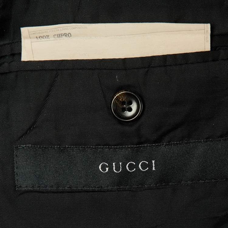 Pre Owned Gucci Black Wool Single Breasted Blazer XXXL