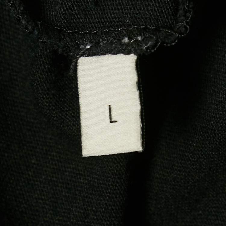 Pre Owned Gucci Black Vintage Print Cotton T-Shirt L