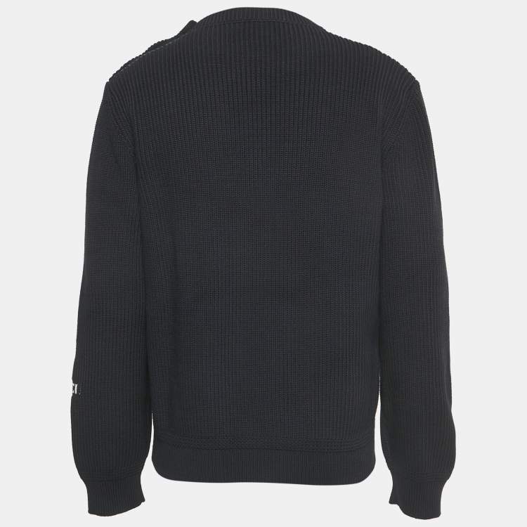 Pre Owned سترة غوتشي بحياكة شعار كحلي XXL