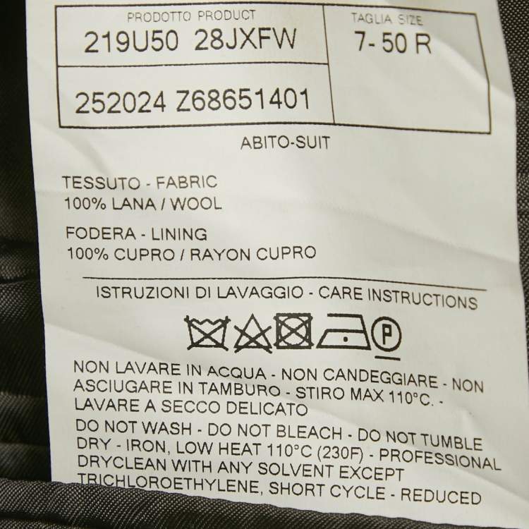 مملوكة مسبقًا Gucci Grey Wool Regular Fit Blazer L