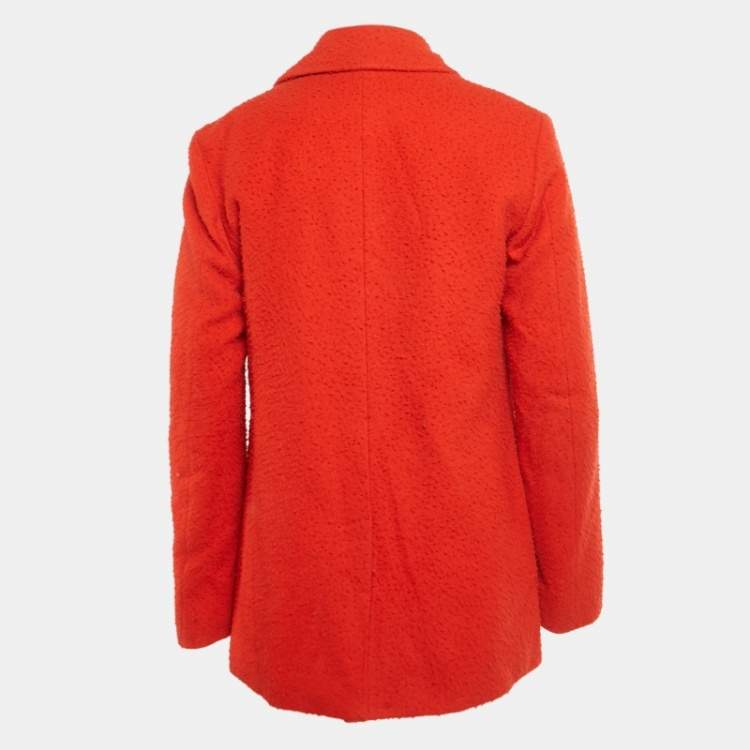 Pre Owned معطف غوتشي صوف محكم نسيج أحمر مقاس كبير جدا (إكسترا لارج)