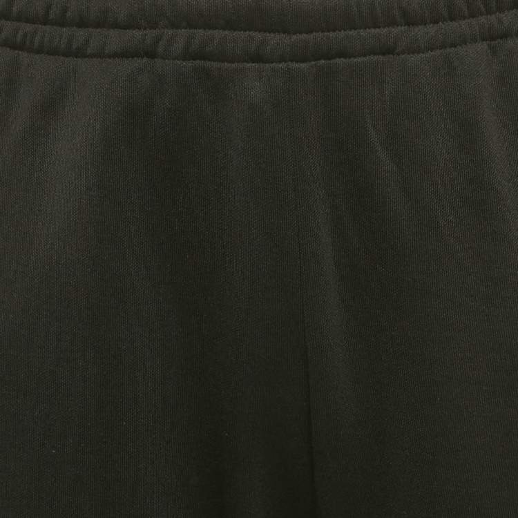 Pre Owned Gucci Black GG Logo Side Ribbon Technical Jersey Joggers L