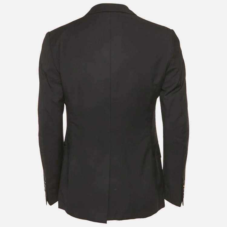 Pre Owned Gucci Black Wool Regular Fit Blazer L