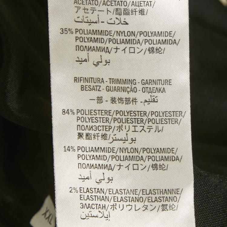 Pre Owned تي شيرت غووتشي قميص بدون أكمام حريري لامع أخضر مقاس كبير جداً جداً (إكسترا إكسترا لارج)