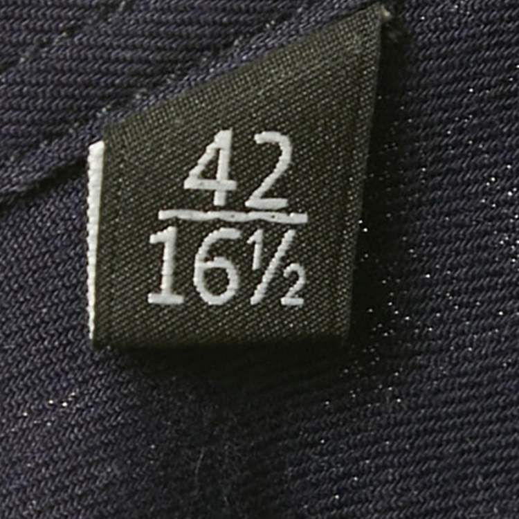 Pre Owned Gucci Blue Cotton Skinny Shirt XL