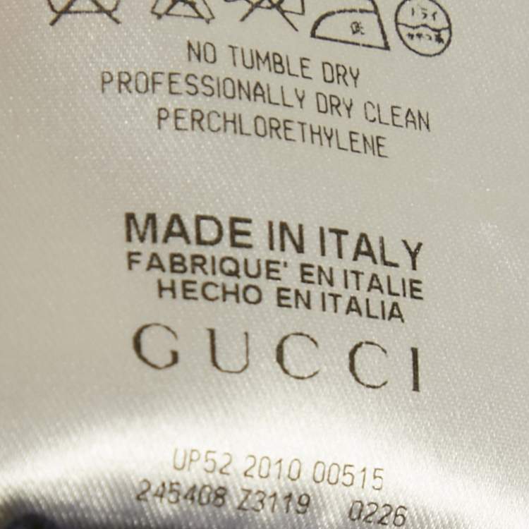 Pre Owned Gucci Blue Cotton Skinny Shirt XL