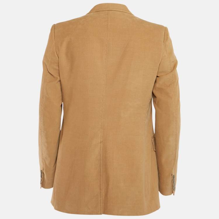 Pre Owned Gucci Beige Corduroy Regular Fit Blazer XL