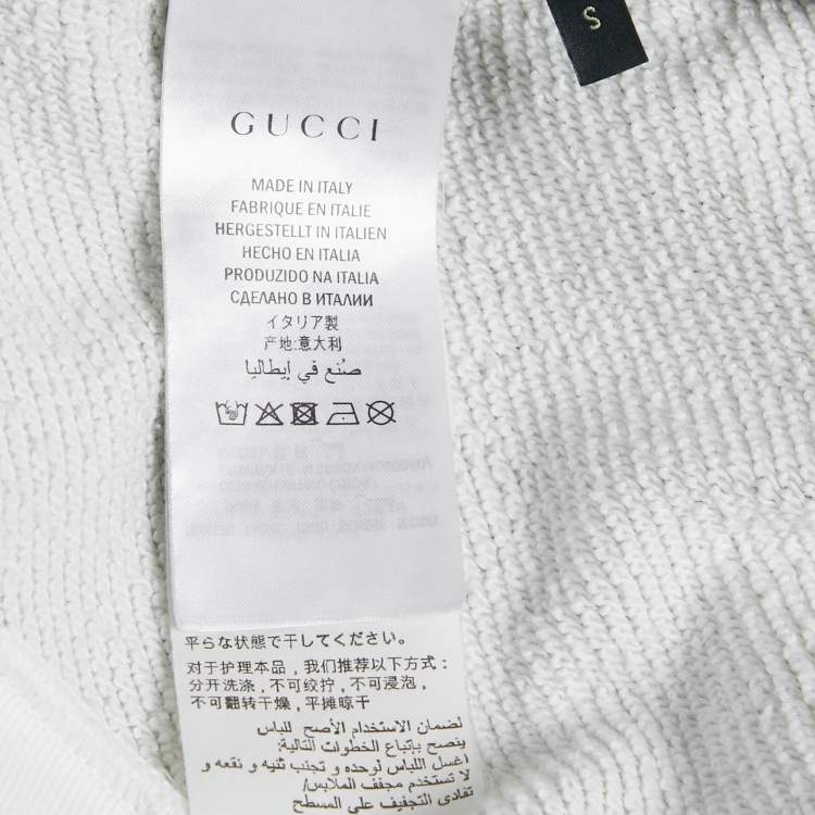 Pre Owned Gucci X Ignasi Monreal Green Printed Cotton Hallucination Sweatshirt S